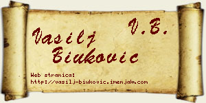 Vasilj Biuković vizit kartica